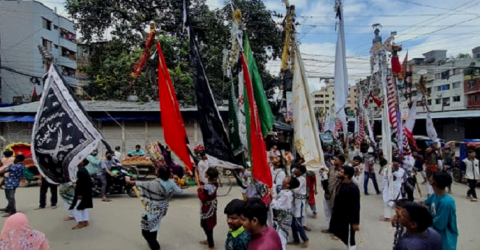 কারবালা স্মরণে মিরপুরে তাজিয়া মিছিলের আয়োজন