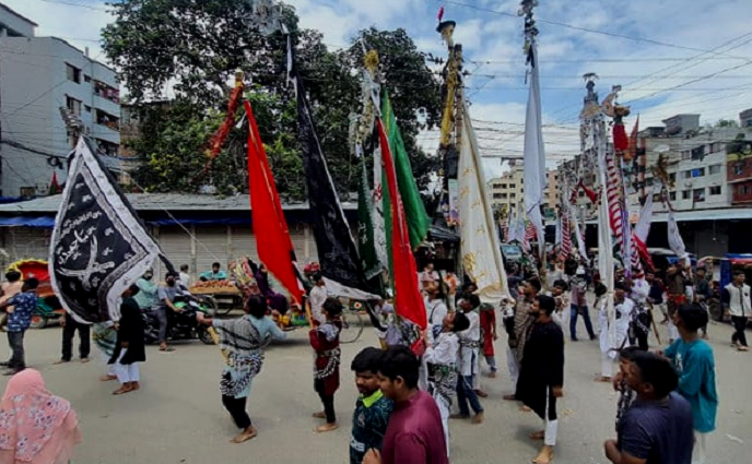 কারবালা স্মরণে মিরপুরে তাজিয়া মিছিলের আয়োজন